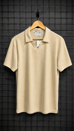Camisa Gola Polo Texturizada Zara